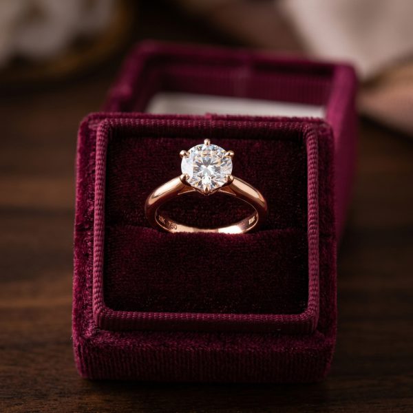 18k Rose Gold Solitaire Ring